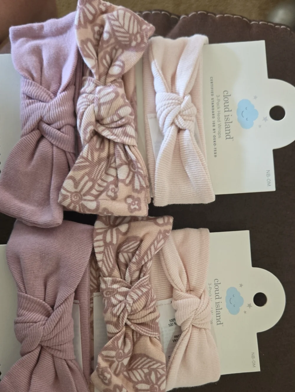 Cloud island Pink & Mauve Knotted Head Wraps - 3 Pack